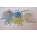 LARGE SELECTION STAINED CRYSTAL, BRIOLETTE, VARIOUS AQUA ROUNDEL'S,