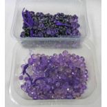 SELECTION OF VARIOUS LOOSE & STRUNG AMETHYST CRYSTALS