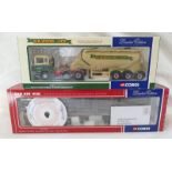 2 CORGI MODEL HGV'S INCLUDING CC12208 - SCANIA FLATBED TRAILER & LOG LOAD,