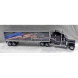 FRANKLIN MINT 1:32 SCALE PETERBILT TRUCK TOGETHER WITH REFRIGERATED TRAILER.