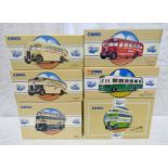 SIX CORGI CLASSIC MODEL BUSES INCLUDING 97210 - LEYLAND TIGER, MAPOLE,