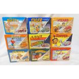 NINE CORGI COMIC RELATED MODEL VEHICLES SETS INCLUDING 96865 - THE BEEZER, 96887 - THE TOPPER,