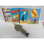 VINTAGE ACTION MAN TOGETHER WITH ACCESSORIES, TOGETHER WITH BEANO,