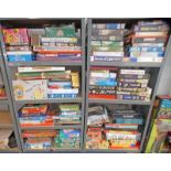 SELECTION OF VARIOUS BOARD GAMES AND PUZZLES OVER 8 SHELVES