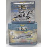 TWO CORGI MODEL AIRCRAFT FROM THE THUNDER IN THE SKIES MILITARY AIR POWER RANGE INCLUDING AA33604 -