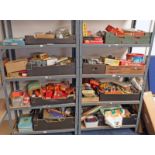SELECTION OF VARIOUS MODEL RAILWAY ACCESSORIES OVER 8 SHELVES