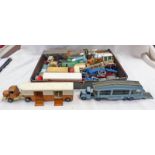 SELECTION OF PLAYWORN DINKY, SPOT-ON CORGI ETC MODEL VEHICLES INCLUDING VAUXHALL CRESTA ,