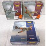 3 CORGI MODEL AIRCRAFT FROM THE AVIATION ARCHIVE RANGE INCLUDING AA33102 - MITSUBISHI A6M3-22 ZERO