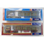 TWO CORGI MODEL HGVS INCLUDING CC12806 - SCANIA T LOG TRAILER, J & G RIDDELL LTD, GLENKINDIE,