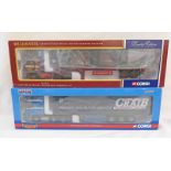 2 CORGI HGV'S INCLUDING CC13228 - DAF XF SPACE CAB CURTAINSIDE, A.R.