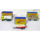 THREE MATCHBOX LESNEY MODEL VEHICLES INCLUDING NO 25 - B.P.