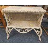 ARTS & CRAFTS STYLE BASKET WORK TABLE