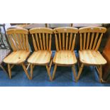 4 PINE CHAIRS