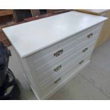 MAHOGANY CHEST OF DRAWERS WITH 2 SHORT OVER 2 LONG DRAWERS.