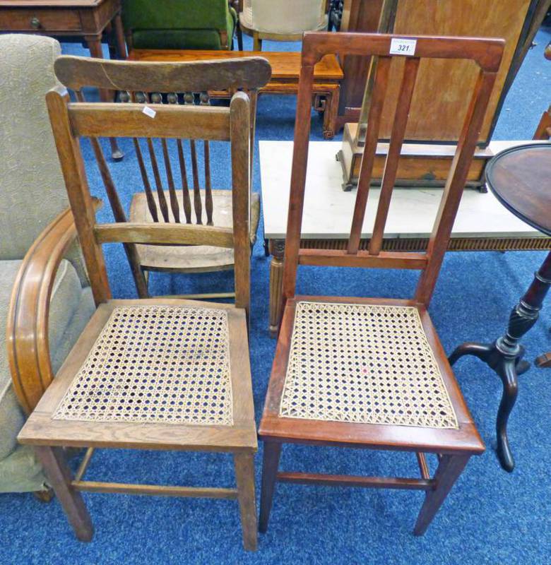 MAHOGANY HAND CHAIR & 1 OTHER