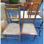 MAHOGANY HAND CHAIR & 1 OTHER