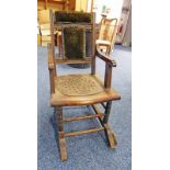 LATE 19TH CENTURY WALNUT CHILDS CHAIR