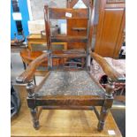 19TH CENTURY MAHOGANY CHILDS CHAIR