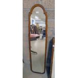 MAHOGANY FRAMED RECTANGULAR MIRROR 141 CM TALL