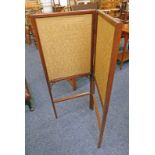 19TH CENTURY MAHOGANY 2 PART ADJUSTABLE SCREEN 114 CM TALL