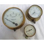 THREE CIRCULAR GAUGES, TWO MARKED B.R.