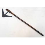 AFRICAN TRIBAL AXE WITH INTERESTING 'V' SHAPED HEAD, 27.
