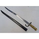 FRENCH MODEL 1866 "CHASSEPOT" BAYONET WITH MATCHING SERIAL NUMBERS 'P34658', 57.