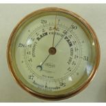 BRASS CASED ANEROID WALL BAROMETER 'CELESTE' SIMPSON - LAWRENCE LTD,