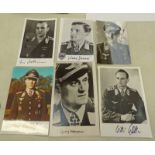 FINE AUTOGRAPHED ORIGINAL PHOTOGRAPHS OF LUFTWAFFE RECIPIENTS OF THE THIRD REICH KNIGHTS CROSS OF