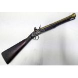 BRASS BARRELLED FLINTLOCK BLUNDERBUSS BY W PARKER WITH 39.