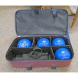 4 BLUE THOMAS TAYLOR 'TAYLOR ACE' BOWLS,