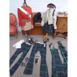 GORDON HIGHLANDERS TUNICS AND ITEMS ATTRIBUTED TO CAPTAIN/OFFICER C DYCE CONSISTING OF A SCARLET