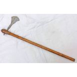 SOUTH AFRICAN SHONA AXE WITH WOODEN HANDLE AND DECORATIVE BLADE 64.