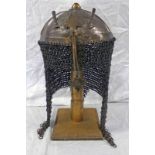 A MIDDLE EASTERN KULAH KHUD, ONE PIECE DOMED SKULL, TWO PLUME HOLDERS,