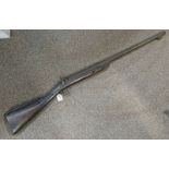 19TH CENTURY 6 BORE PERCUSSION WILDFOWLING GUN BY JACKSON NOTTINGHAM WITH 81CM LONG SIGHTED BARREL