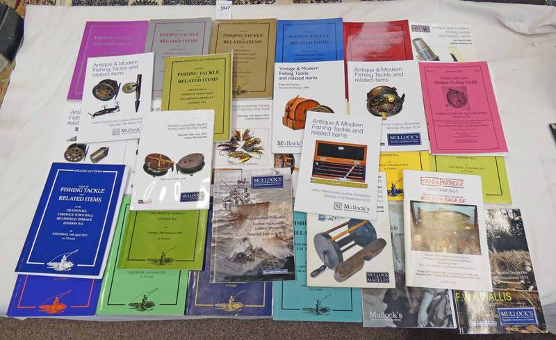 30 AUCTION ROOM CATALOGUES FOR FISHING TACKLE AND RELATED ITEMS