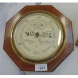 EARLY 20TH CENTURY MAHOGANY INLAID BAROMETER, LOWDON,