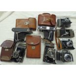 6 ZEISS IKON ROLL FILM CAMERAS TO INCLUDE NETLAR 510/2 10.5 CM 7.