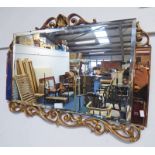 ARTS & CRAFTS STYLE MIRROR WITH DECORATIVE BORDER