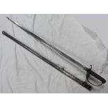 EDWARD VII 1886 PATTERN HEAVY CAVALRY OFFICER'S SWORD WITH FULLERED,