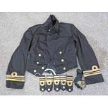 ROYAL NAVY LIEUTENANT COMMANDER JACKET WITH MEDAL BAR AND BUTTONS,