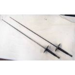 PAIR OF REPLICA FENCING SWORDS,