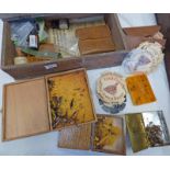 SELECTION OF FLY CASTS IN LEATHER WALLETS, SELECTION OF FLIES,