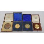 4 DUX MEDALS TO A DOUGLAS C THOMSON, 3 SILVER DUMBARTON BURGH ACADEMY DUX MEDALS IN MATHEMATICS,