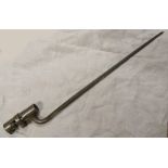 VICTORIAN 1853 PATTERN SOCKET BAYONET WITH 44CM LONG TRIANGULAR BLADE WITH INSPECTION MARKS