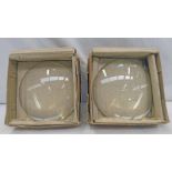 SMALL PAIR OF UNMOUNTED ENLARGER CONDENSER LENSES BOXED