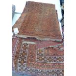 TWO EASTERN RUGS OF SIMILAR DESIGNS 208 X 110 CMS AND 144 X 89 CMS -2- Condition