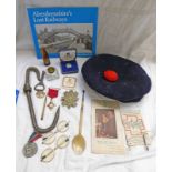 SELECTION OF ITEMS TO INCLUDE A BALMORAL, ABERDEENSHIRE LOST RAILWAYS BY GORDON STANSFIELD, INKWELL,