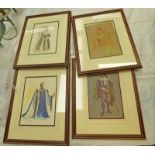 SET OF 8 FRAMED PRINTS: SCENES FROM SHAKESPEARE ETC