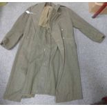 BRITISH MILITARY GREAT COAT WITH LABEL AND DATE AND ROYAL ARTILLERY BUTTONS